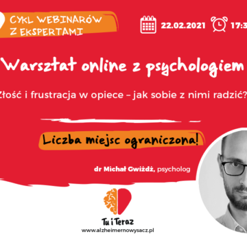 Warsztaty online: „Złość i frustracja w opiece – jak sobie z nimi radzić?”
