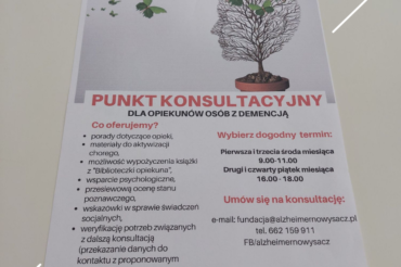 W Nowym Sączu ruszył punkt konsultacyjny dla opiekunów osób z demencję